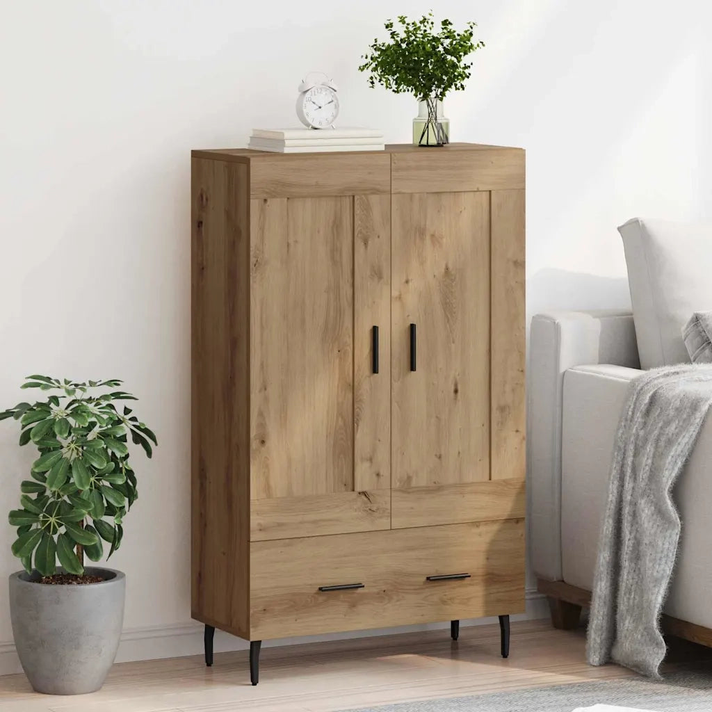 Credenza | Madia | Buffet da pranzo | Armadio da pranzo con cassetto Rovere artigianale 69,5 x 31 x 115 cm
