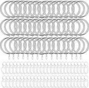 50 set di anelli per tende, anelli con ganci per tende in plastica, Ø 30 mm (diametro interno) tende metalliche, anelli per tende per tende da letto, tende doccia, tende da finestra