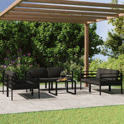 Set Divani da Giardino 7 pz con Cuscini in Alluminio Antracite 3107801