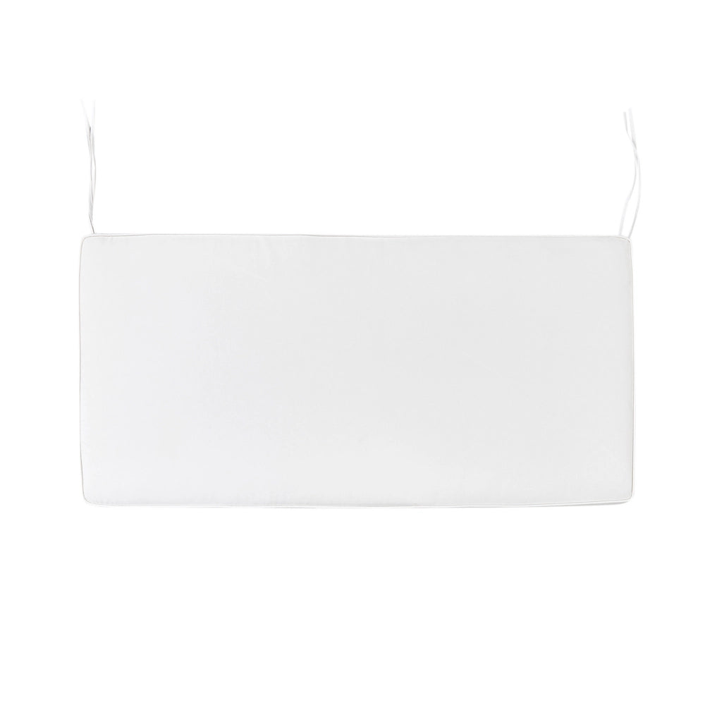Cuscino Seduta da Panca da Giardino per Esterno in Poliestere bianco 112 x 54 cm resistente all acqua