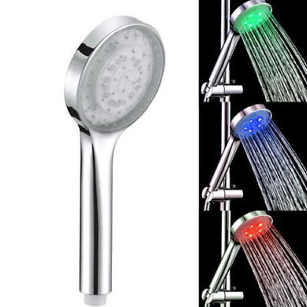 Trade Shop - Soffione Doccia Con Luci A Led Che Cambia Colore Con La Temperatura Acqua -