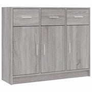 Buffet credenza cassettiera armadio mobile contenitore organizer cucina soggiorno salotto Sonoma 91 x 28 x 75 cm legno ingegnerizzato grigio 02_0036555