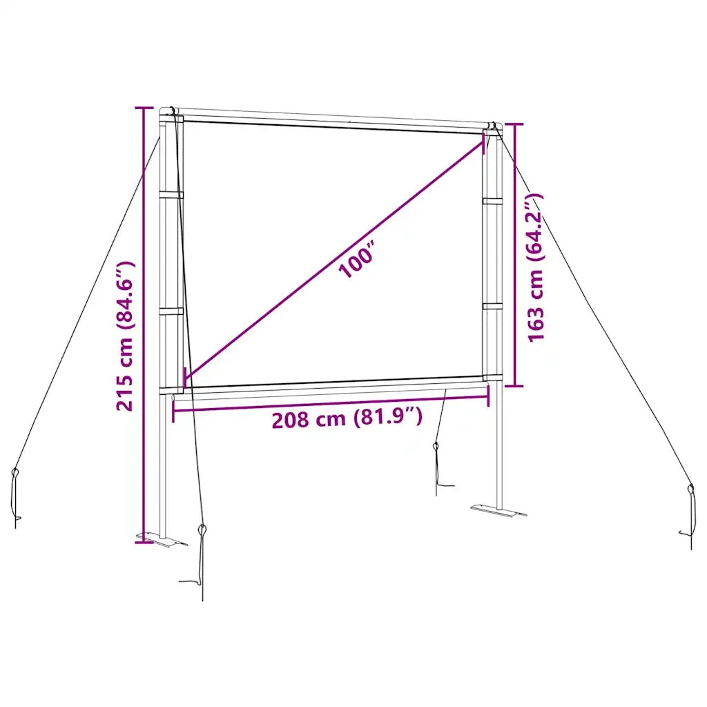 Schermo di proiezione con supporti 100 pollici 4:3 CFW9607263