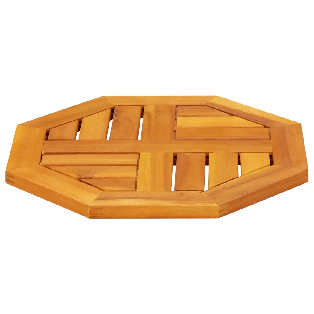 Piano per Tavolo 40x40x2 cm Ottagonale Legno Massello di Acacia