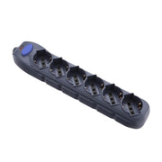 MULTIPRESA 6P BIP/SCHUKO+INTERR S/CAVO NERO FIG.10  1 PZ