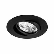 Avant Faretto da Incasso Orientabile 111mm per Lampadine GU10, Struttura in Alluminio Estruso, Finitura Nero Opaco, Design Rotondo IP20 AVANT-R-111