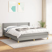 Giroletto a Molle con Materasso Grigio Chiaro180x200 cm Tessuto cod mxl 77566