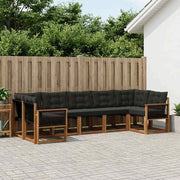 Set di divani da esterno 7 pz Naturale e Nero 3382192