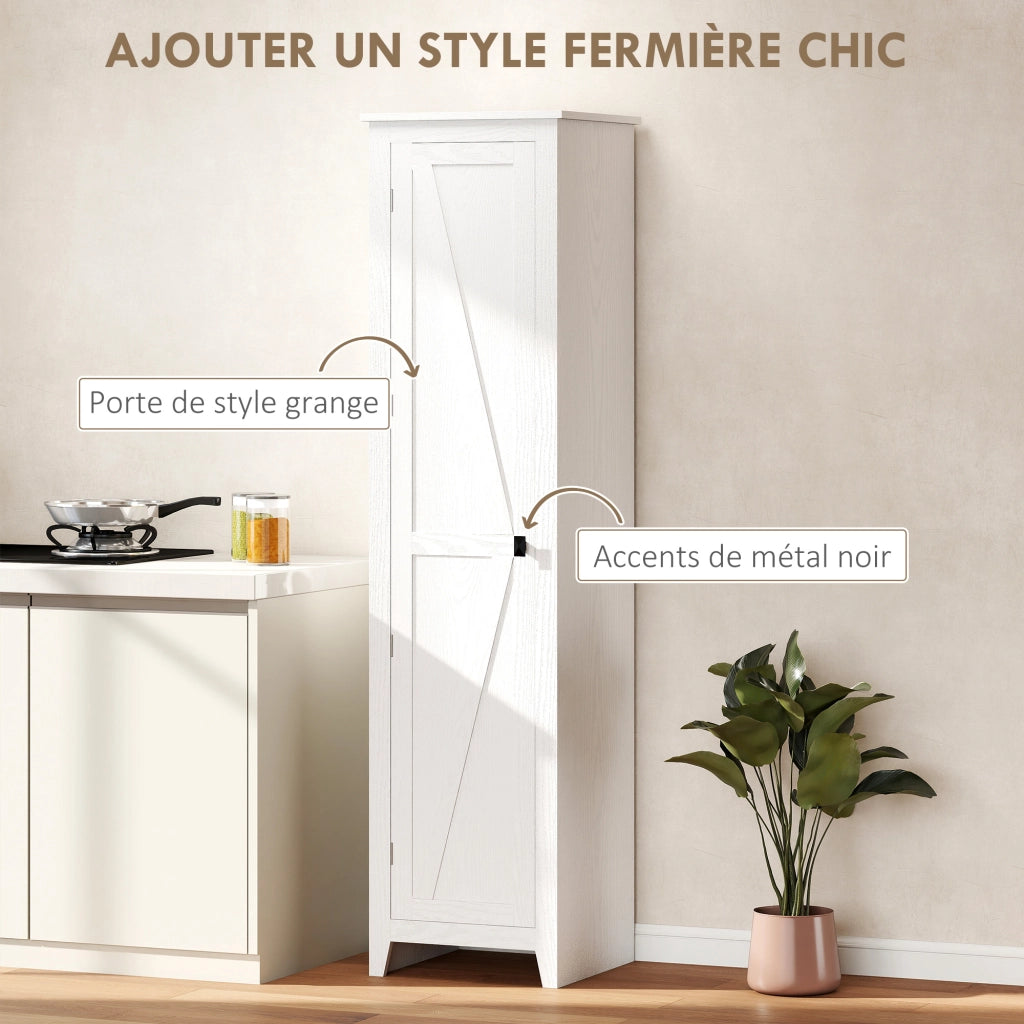 Armadio Cucina con 2 Ripiani Regolabili ¨C zephmum ¨C Bianco 170 cm