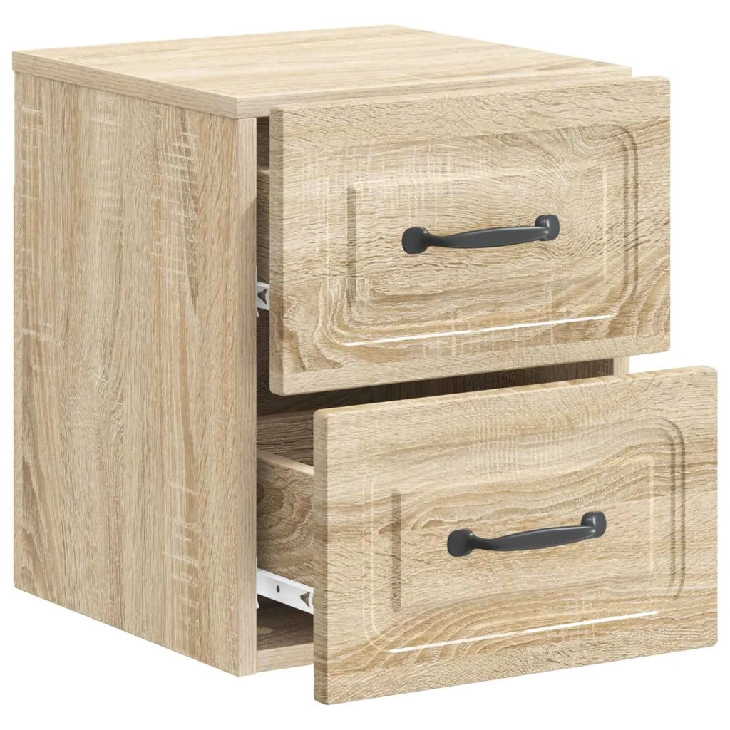 Mobiletto da notte a muro Rovere Sonoma 34,5 x 33 x 40 cm 899319