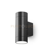 GES1065- APPLIQUE 1 LUCE ATTCACO GU10 COLORE GRIGIO ANTRACITE IN ALLUMINIO IP54 H.16CM