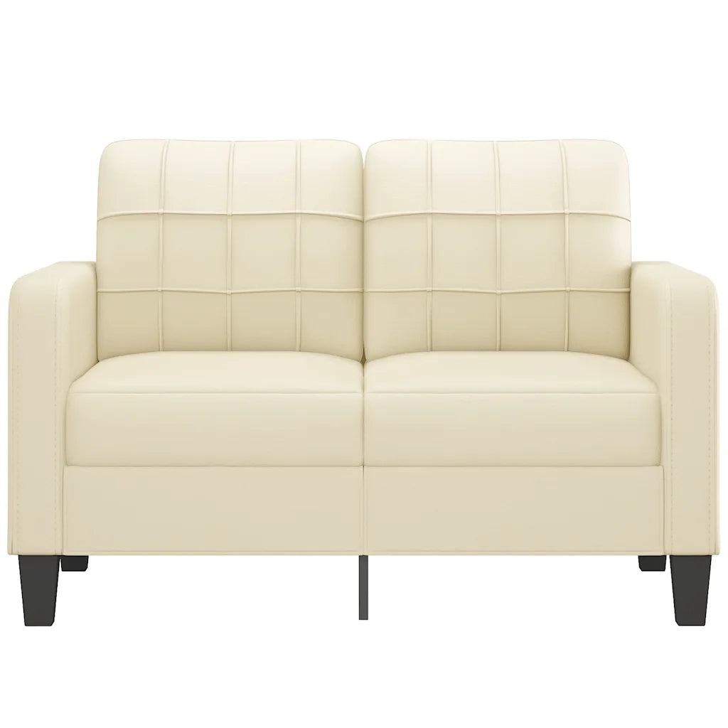 Divano a 2 Posti-Sofa 2 Posti Crema 120 cm in Similpelle 814023