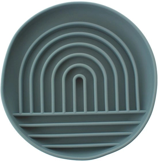 Pet Wiz - Bicchiere in Silicone per Cani con Beccuccio, Migliora la Nutrizione, Sostiene la Funzione Digestiva e Fornisce Stimolazione Mentale con Design Puzzle Arcobaleno in Pietra Leccata