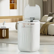 Prigione per Rifiuti Bagno Elettrica - Prigione per Rifiuti Bagno con Sensore 24 Litri - Prigione per Rifiuti Idroimpermeabile - Sensore Infrarosso - Prigione per Rifiuti con Sensore in Acciaio Inossidabile 24 Litri - Bianca
