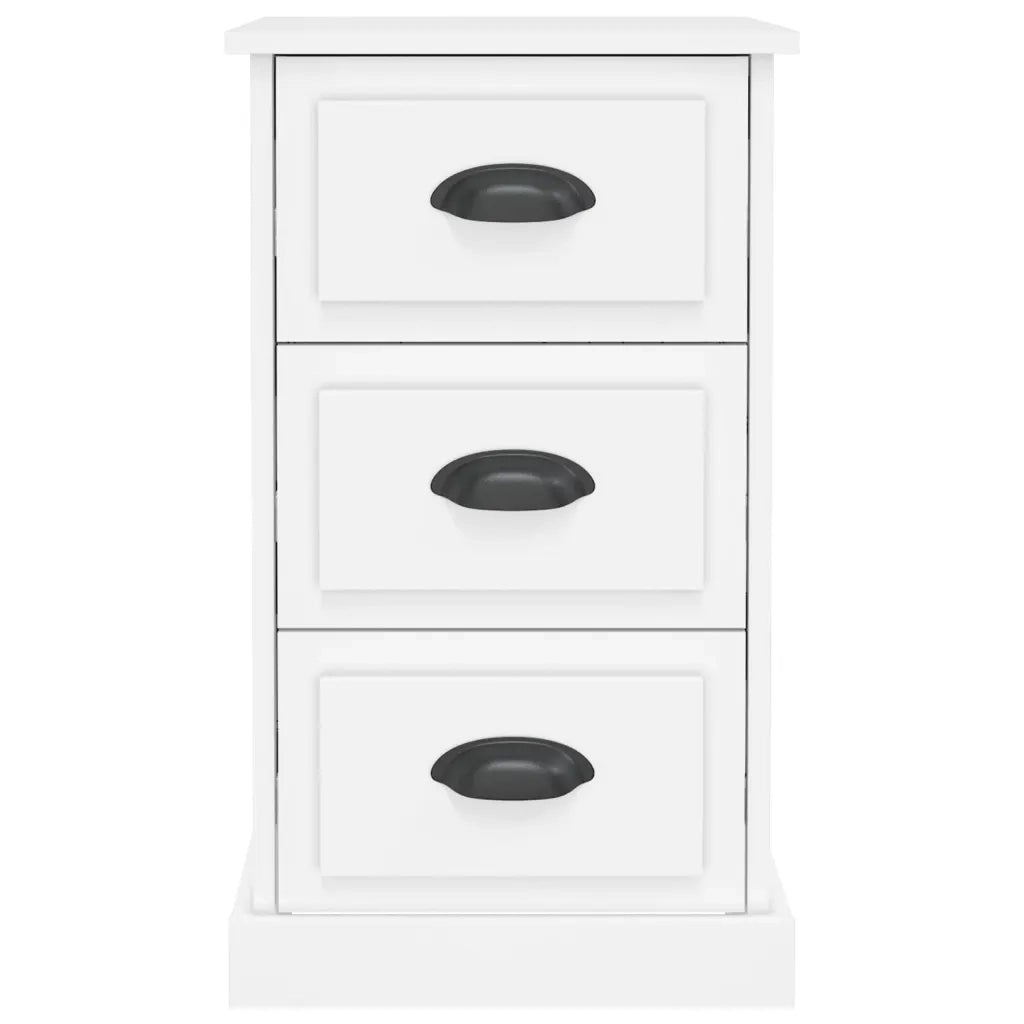 Comodino-Tavolino da notte Bianco 39x39x67 cm in Legno Multistrato