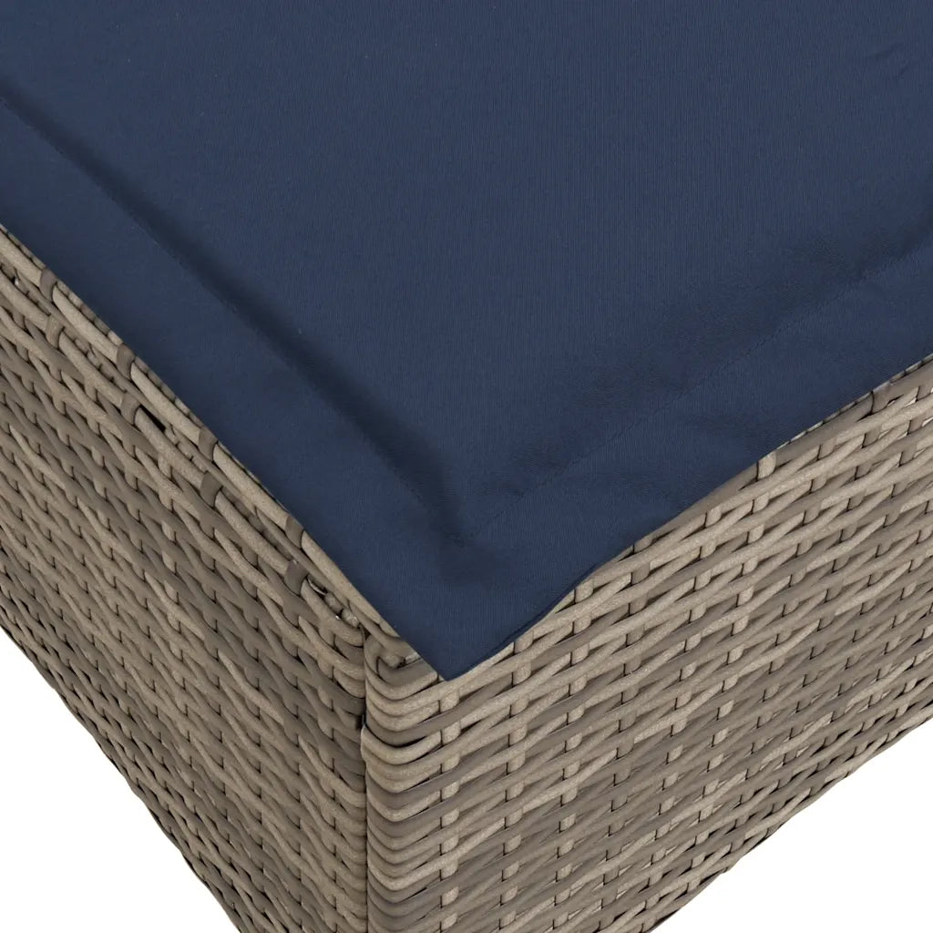 Set Divani da Giardino 3 pz con Cuscini a Forma di L Polyrattan