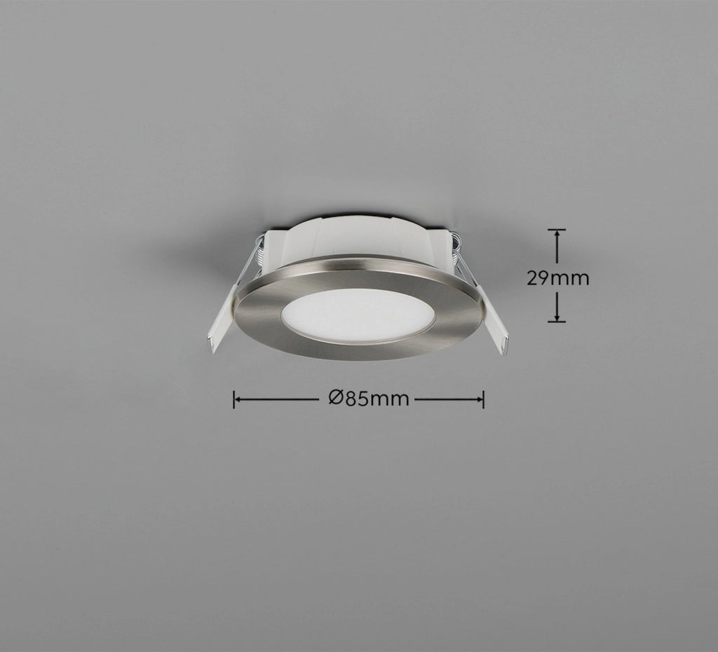 Faretto incasso LED HIMAL Trio 4W IP65 argento tondo