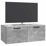 Mobile TV da Muro | Armadietto TV | Mobile Porta TV Grigio Cemento 78,5 x 41 x 30 cm