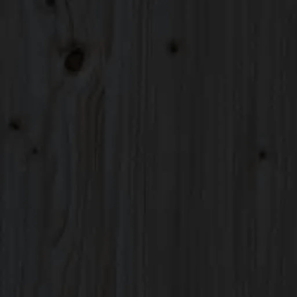 Credenze 2 pz Nere 39x35x80 cm in Legno Massello di Pino 813733