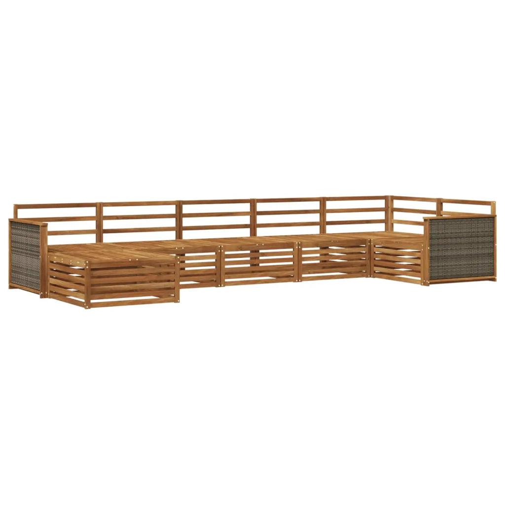 Set di divani da esterno 7 pz Naturale 3383617