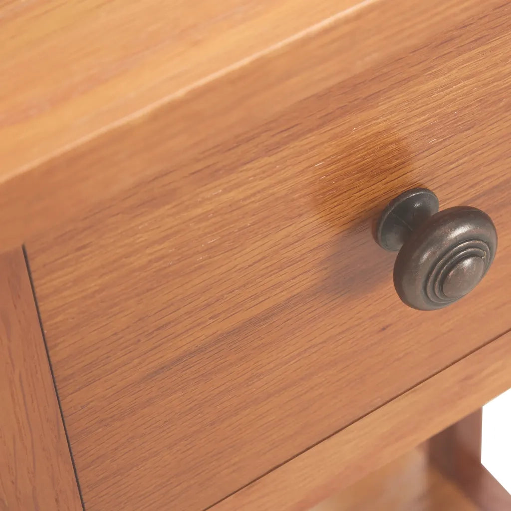 Tavolino Portariviste con Cassetto 35x27x55 cm Legno di Rovere cod mxl 12107