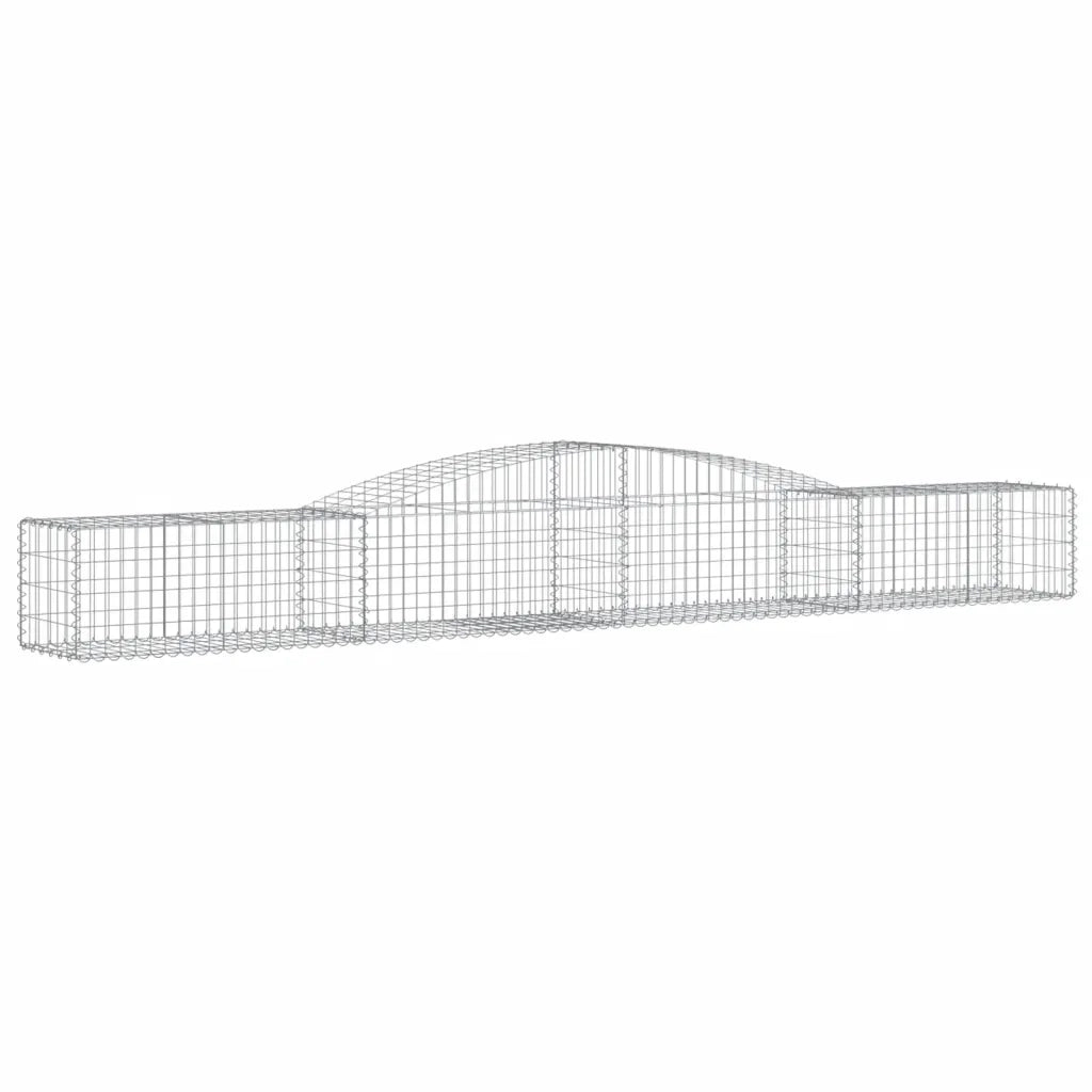 Cesti Gabbioni ad Arco 5 pz 400x50x40/60 cm Ferro Zincatocod mxl 76207