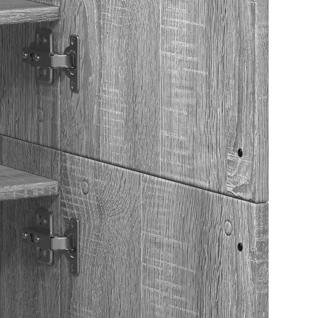 Scarpiera-Scaffale per scarpe Grigio Sonoma 80x39x178 cm in Legno Multistrato