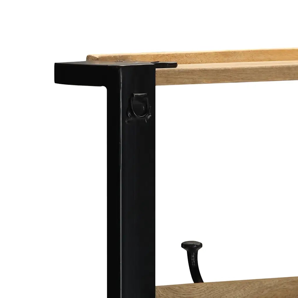 Appendiabiti 80x40x190 cm in Legno Massello Grezzo di Mango CFW9930771