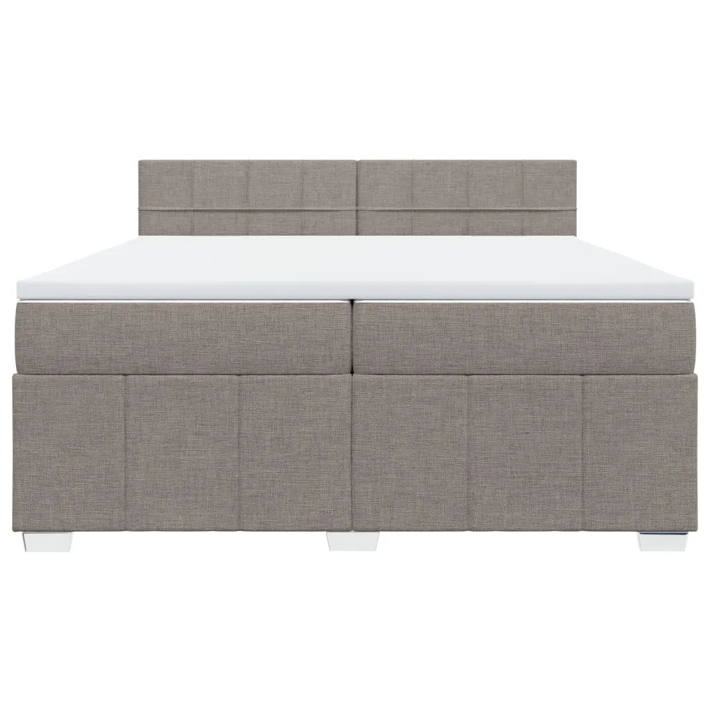 Giroletto a Molle con Materasso Tortora 200x200 cm in Tessuto