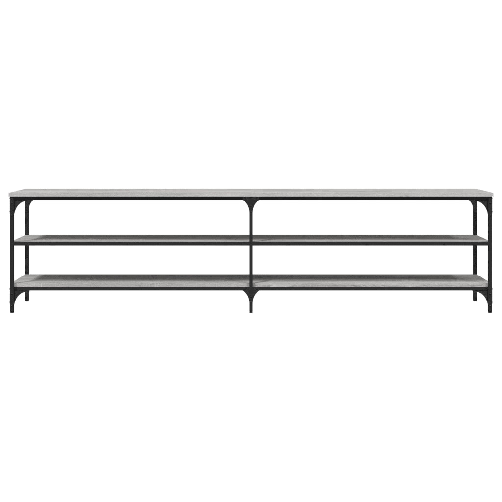 Mobile TV-Credenza TV-Console TV Grigio Sonoma 200x30x50cm Legno Multistrato e Metallo