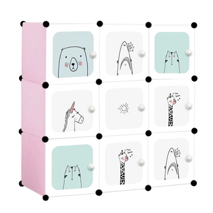 Valora ARMADIO MODULARE PER BAMBINI 9X Salvaspazio Rosa Fiaba x9