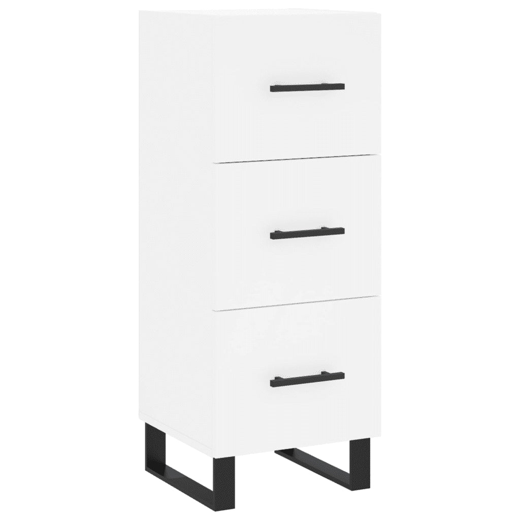 Credenza Bianca 34,5x34x90 cm in Legno Multistrato 828628