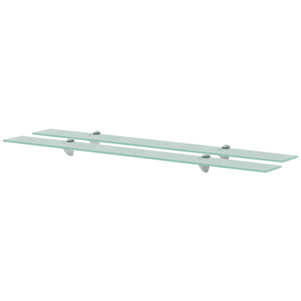 Mensole Galleggianti 2 pz in Vetro 100x10 cm 8 mm cod mxl 33498