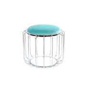 Tavolino e Pouf 2-in-1 Comfortable Mint e Argento