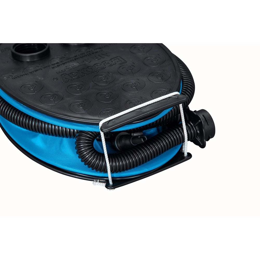 Trade Shop - Pompa A Piede 23x15 Cm Volume 800 Cc Gonfia/sgonfia 3 Adattatori Plastica 62023 -