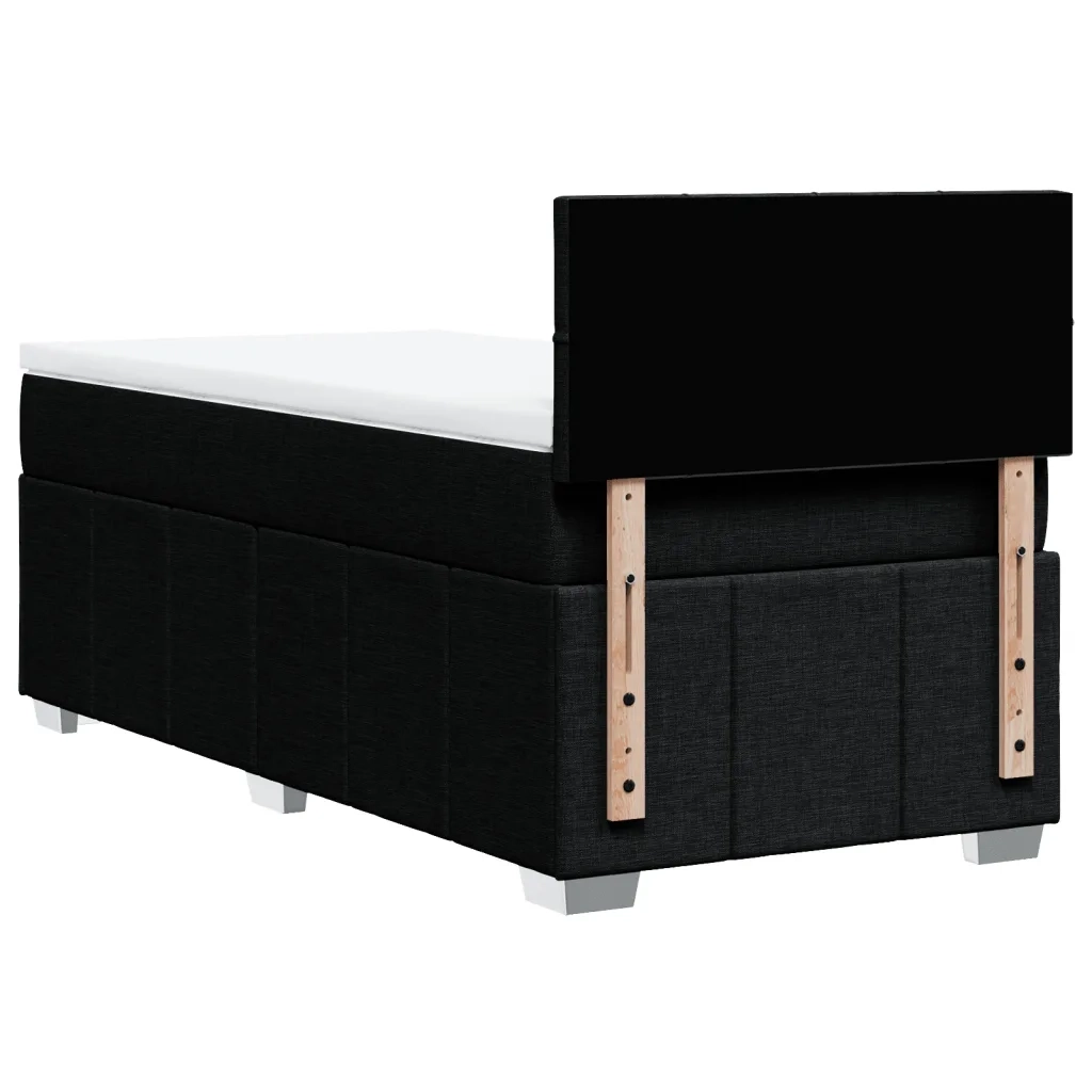 Giroletto a Molle con Materasso Nero 100x200 cm in Tessuto 3289281