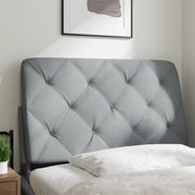 Cuscino Testiera-Cuscino per Testiera Grigio Chiaro 80 cm in Tessuto