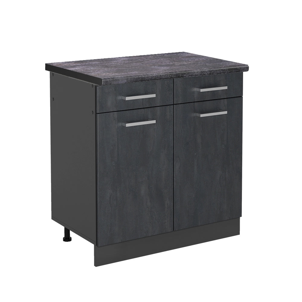 Vicco Mobiletto base per cucina Calcestruzzo nero 80 cm PL Antracite