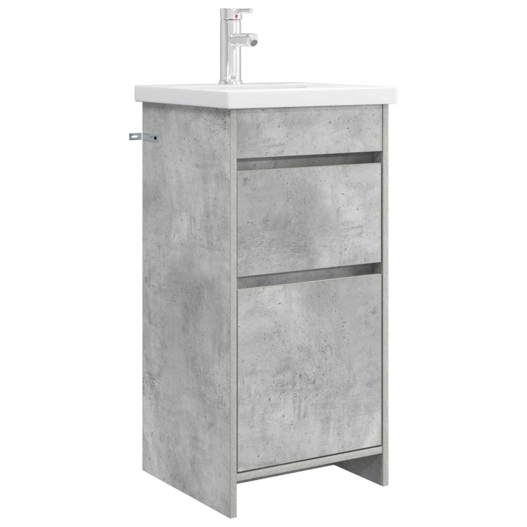 Mobile da bagno con lavabo Grigio Cemento 42 x 40 x 84,5 cm 890723