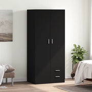 Armadio Nero 80x52x180 cm in Legno Multistrato 800640