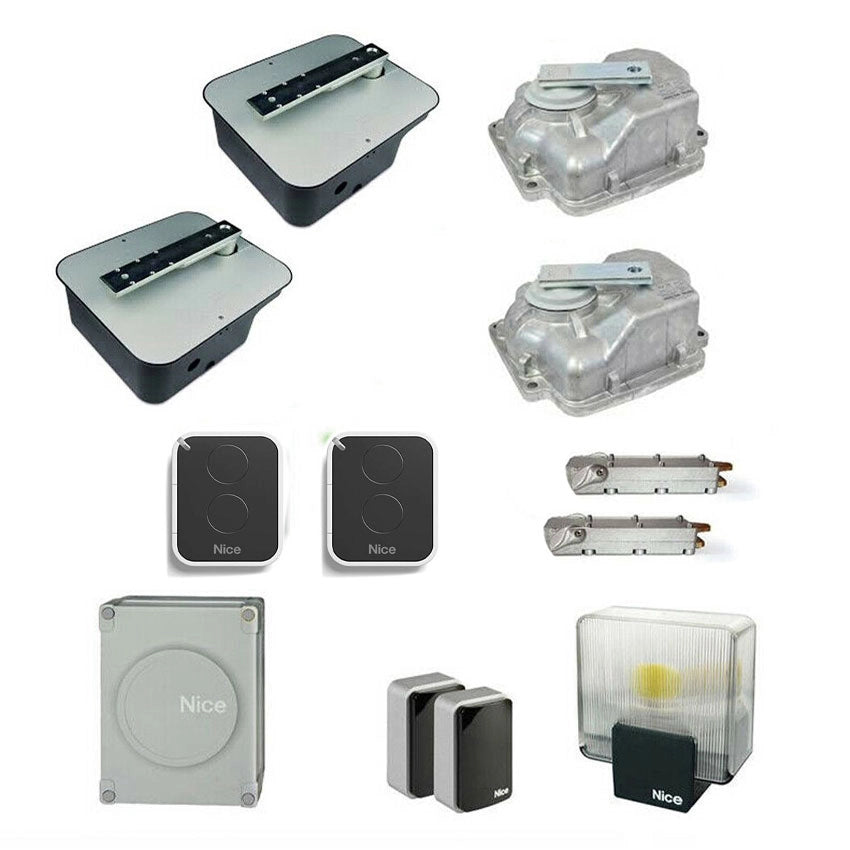 KIT CANCELLO A BATTENTE ME3000 MFAB3000 3M M-FAB 230V INTERRATO NICE CON CASSE