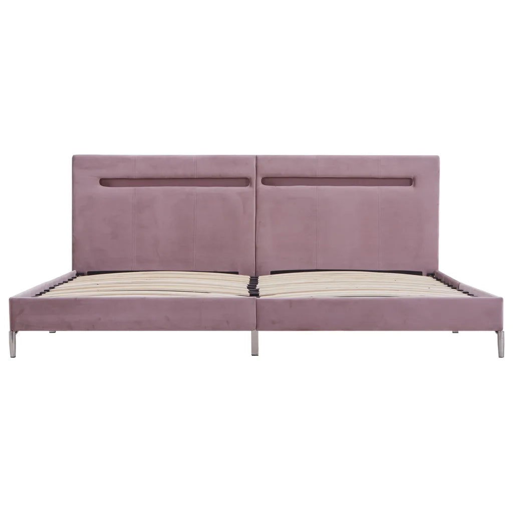 Giroletto con LED senza Materasso Rosa 180x200 cm in Tessuto 280980