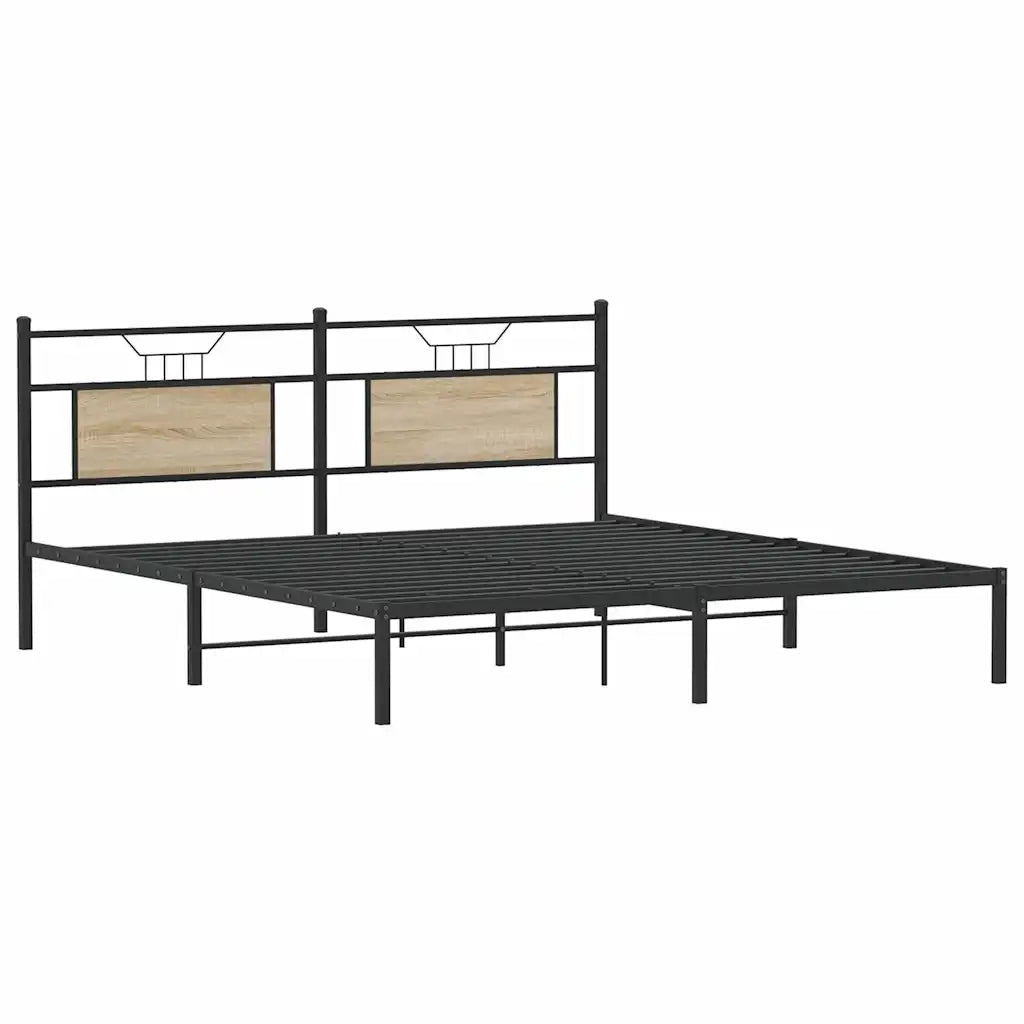 Giroletto senza Materasso-Struttura Letto Rovere Sonoma 160x200cm in Truciolato 588616