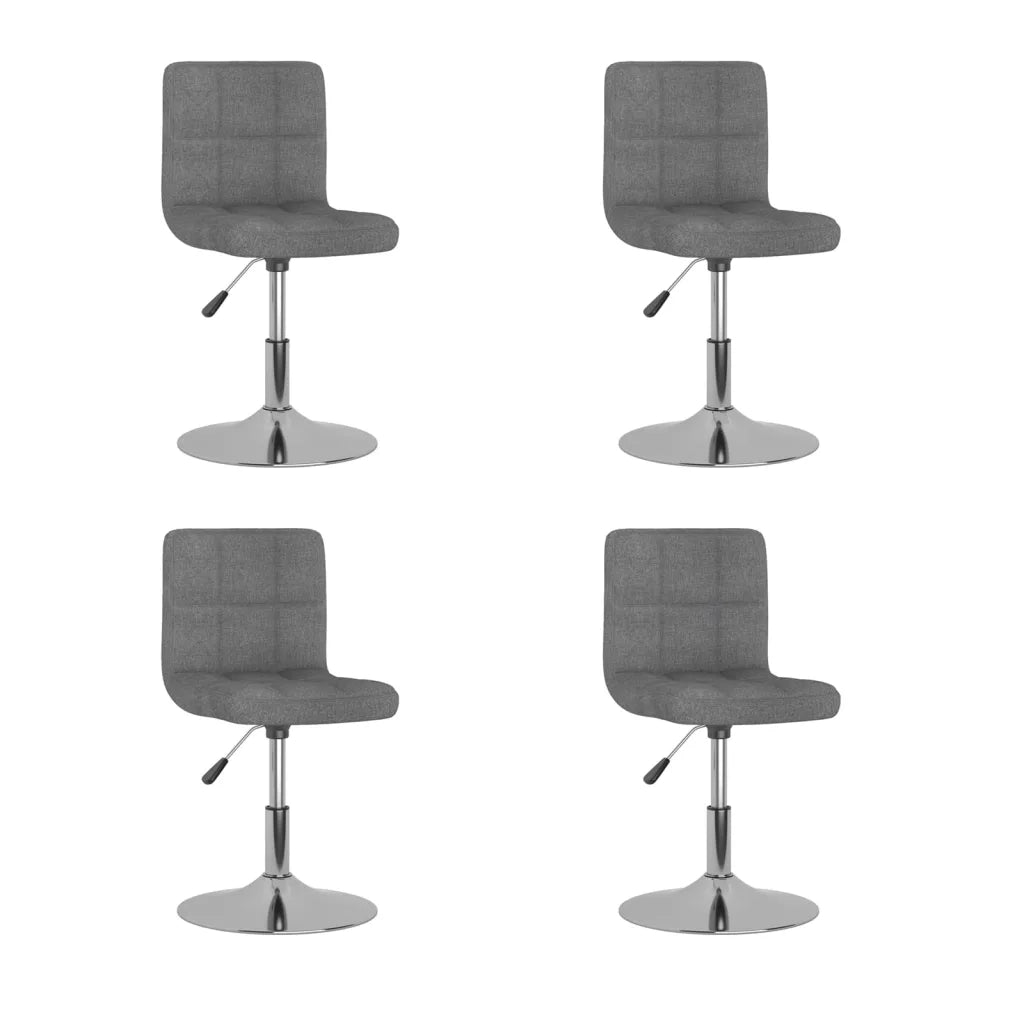 Sedie da Pranzo Girevoli 4 pz Grigio Chiaro in Tessuto cod mxl 67292