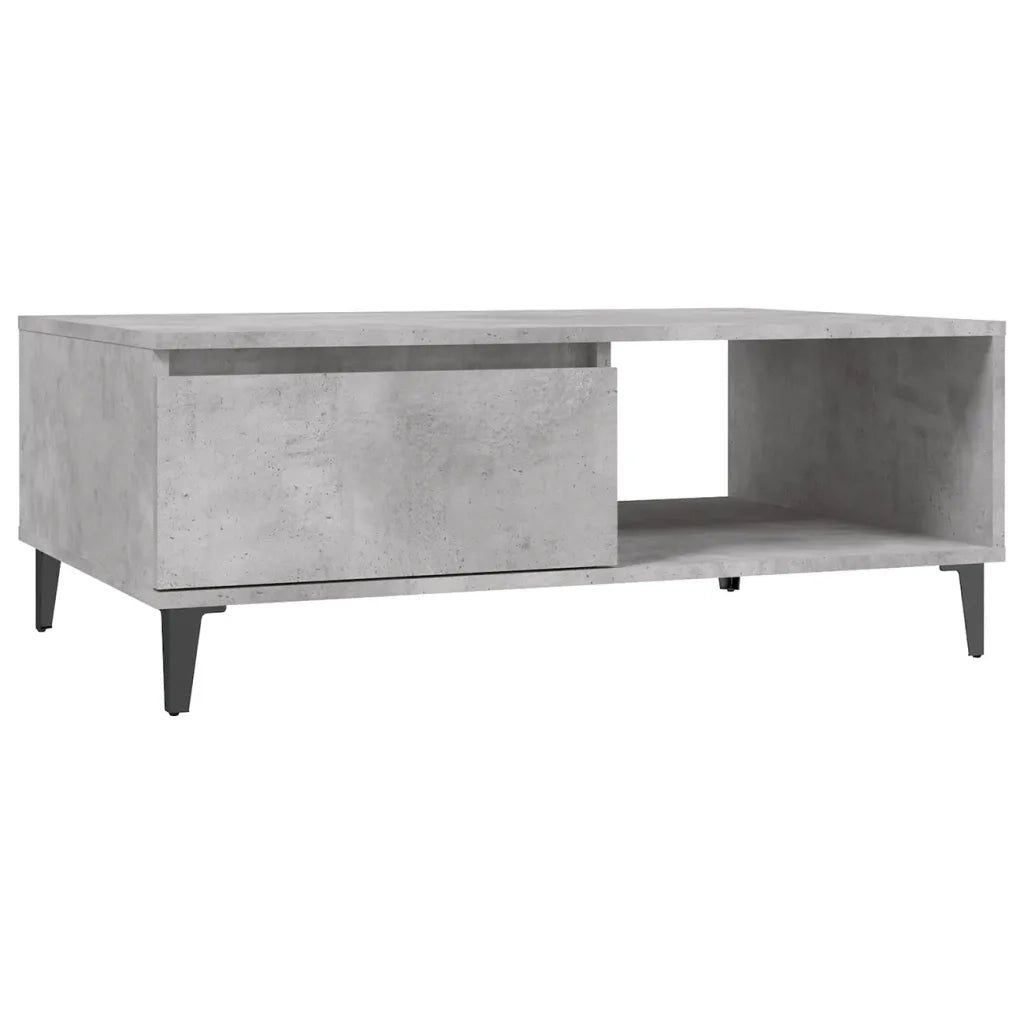 Tavolino da Salotto Grigio Cemento 90x60x35 cm in Truciolato cod mxl 29769