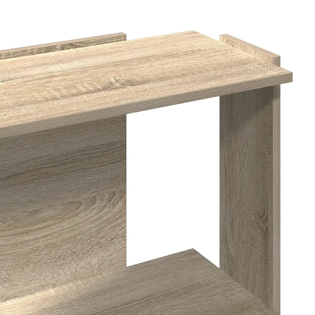 Libreria 3 Ripiani Rovere Sonoma 60x30x80 cm Legno Multistrato