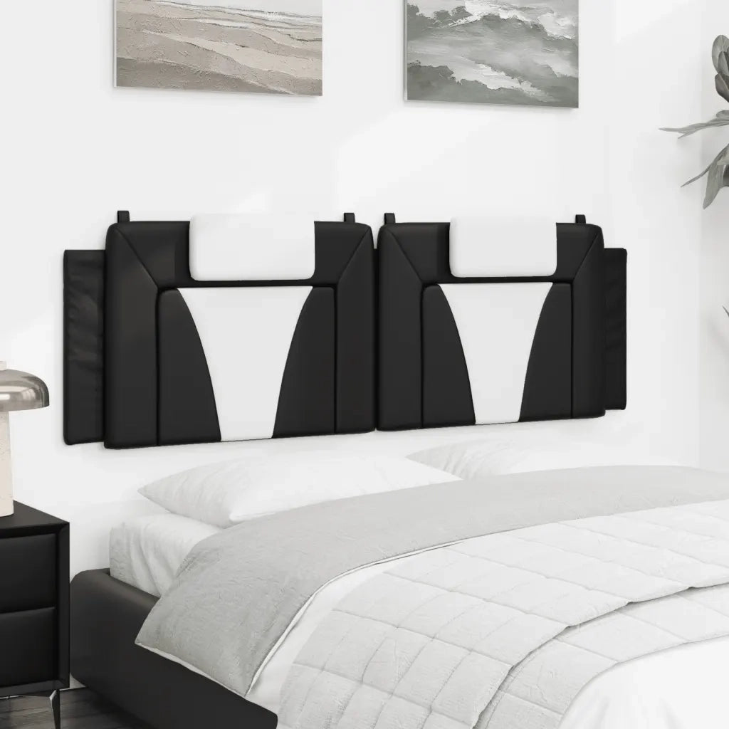Cuscino Testiera Viana Nero e Bianco 160 cm in Similpelle CFW4907343