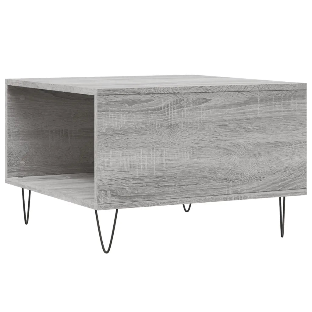 Tavolino Salotto-Tavolino da soggiorno-Tavolo Grigio Sonoma 55x55x36,5 cm Legno Multistrato 489134