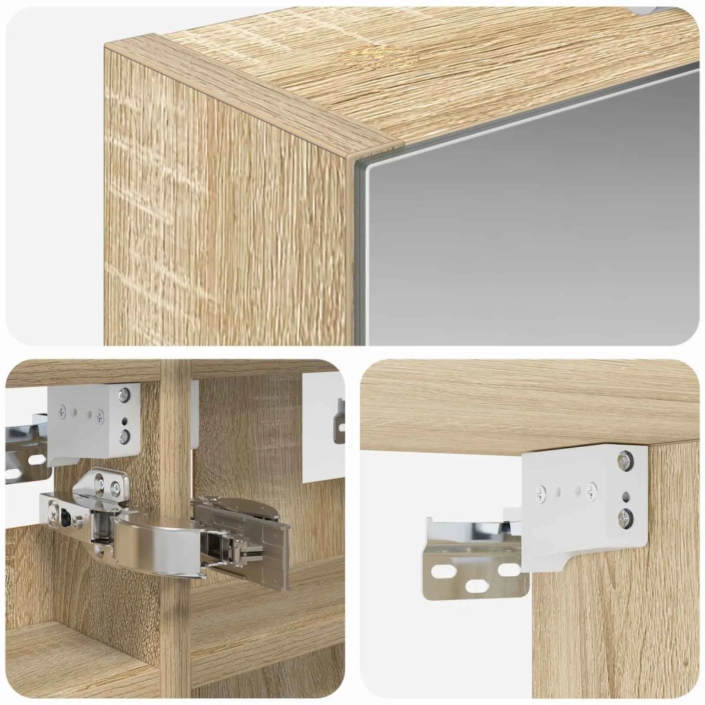 Mobiletto per specchio da bagno Rovere Sonoma 30 x 10,5 x 50 cm 889017