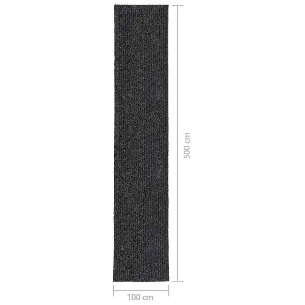 Tappeto del soggiorno | Tappeto Corsia Acchiappa Polvere 100x500 cm Antracite